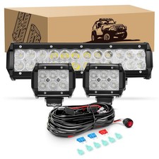 GOOACC 12Inch 72W Led Light Bar 2PCS 4 Inch 18W LED Pods Led Driving Fog Ligh...