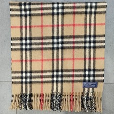 Vintage Burberrys 100 Cashmere Nova Check Scarf 58x12 Burberry England Made