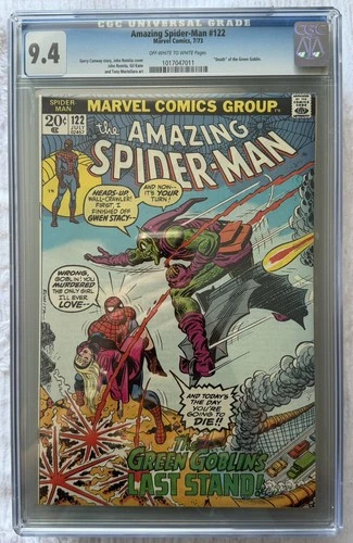 Amazing Spider-Man #122 CGC 9.4 Death of Green Goblin TIGHTLY GRADED OLD LABEL