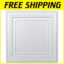 Water Resistant PVC Ceiling Tiles 12-Pack