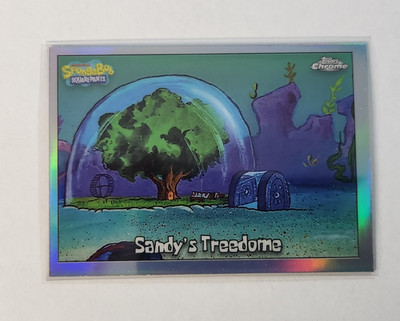 2025  TOPPS CHROME SPONGEBOB REFRACTOR SANDY'S TREEDOME#128
