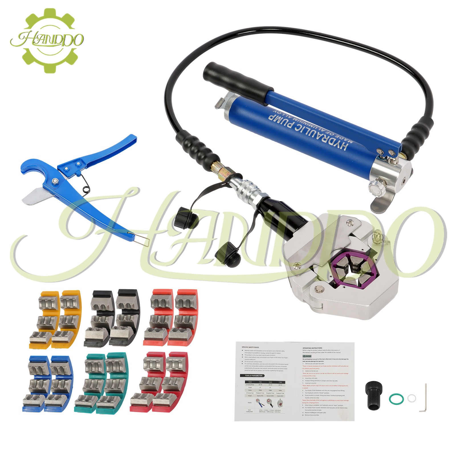 Manually Operated AC Hose Crimper 7842B Separable Hydraulic Hose Crimper Kit