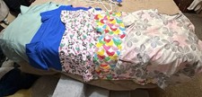 Women's Scrub Tops Bottom Size L Lot of 5