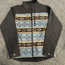 Cinch Men's Blue Aztec Print Bonded Jacket MWJ1583004 Size LARGE
