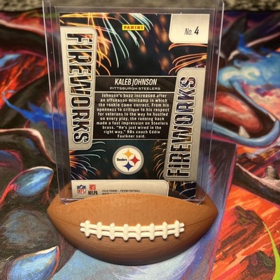 2025 Panini Prizm Fireworks Kaleb Johnson RC #4 Pittsburgh