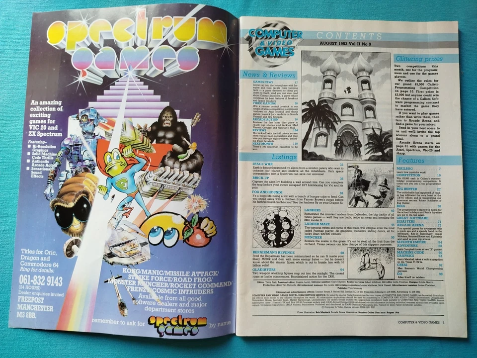 Computer & Video Games No. 8 Vol. II August 1983 Vintage Computer Magazine - Image 2 of 3