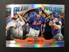 2019 Bowman #TP-NYM Anthony Kay / Andres Gimenez / Peter Alonso New York Mets