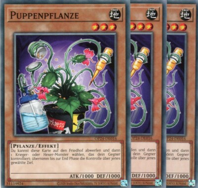 yugioh 3x Puppenpflanze OP24-DE016 COMMON DEUTSCH