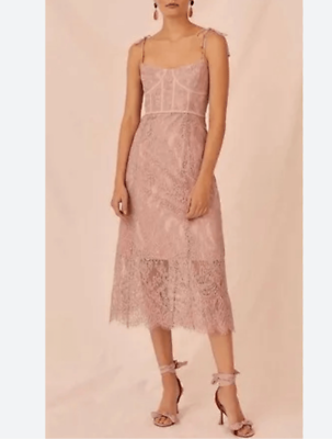 Keepsake the label nwt sense corset detail lace midi dress size 6 | eBay