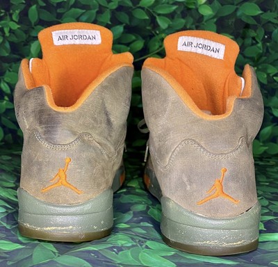 retro 5 olive green