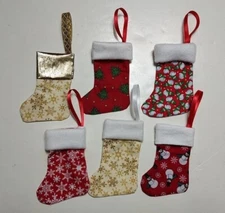 fits 14.5" / 15" / 18" American Girl Dolls Christmas Stocking Handmade Handsewn