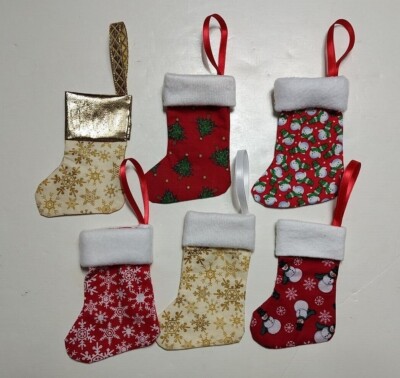 fits 14.5'' / 15'' / 18'' American Girl Dolls Christmas Stocking Handmade Handsewn