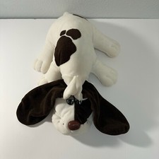 Vintage Pound Puppies Rumple Skins White Dog Brown Spots Plush Toy 19" Tonka 80s