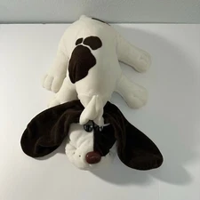Vintage Pound Puppies Rumple Skins White Dog Brown Spots Plush Toy 19" Tonka 80s
