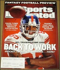 8/4/2008 Sports Illustrated David Tyree Eli Manning New York Giants David Price