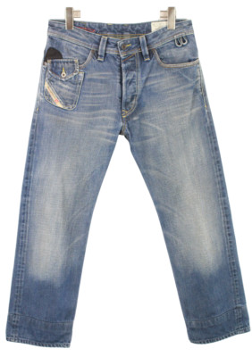 DIESEL Lugger 00784 Herrenjeans W30 L28 Gerades Bein Whiskers Neu Blau