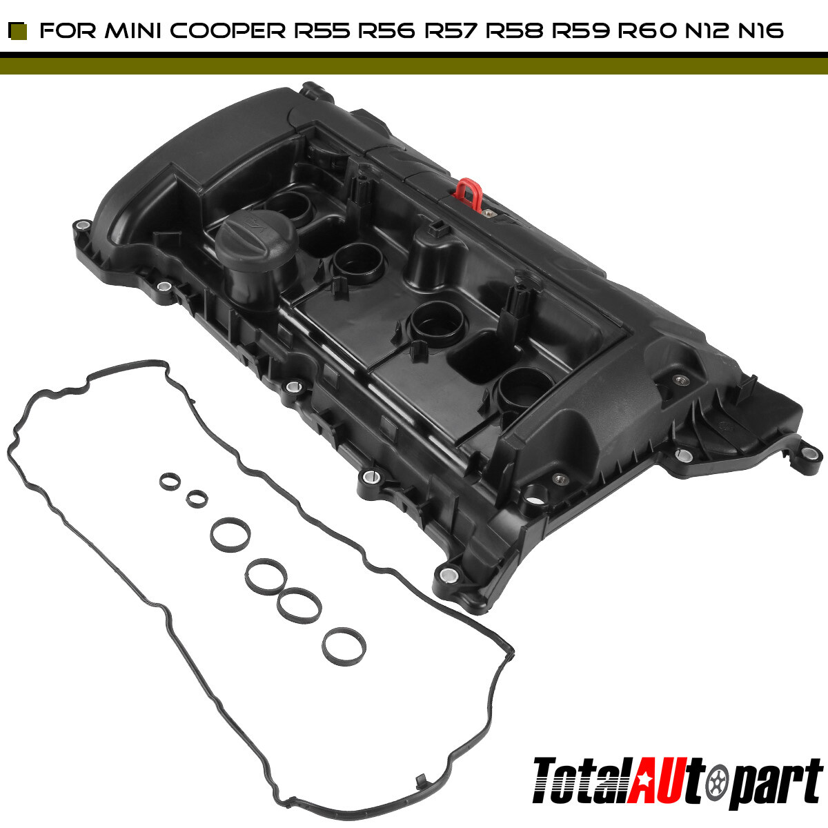 A-Premium Engine Valve Cover W/ Gasket – For Mini Cooper/Countryman/Paceman 1.6L N18 (2011-2016) – R55 R56 R57 R58 R59 R60 R61