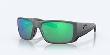 Costa Del Mar Blackfin Pro Matte Gray/Green Mirror 580G Polarized Sunglasses