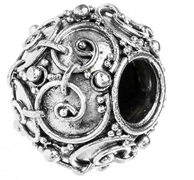 925 Silber Wikinger Perle  Silberperle Handgeschmiedet Wikingerzeit Anhänger