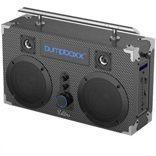 BUMPBOXX ULTRA Carbon Fiber Bluetooth Rechargeable 12 Hour Batt Boombox Speaker