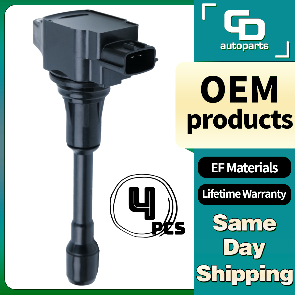 UF549 OEM 4 Ignition Coil for Nissan Altima Sentra Rogue Cube 2.5L