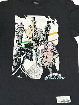 My Hero Academia Universe Villians Graphic Anime Crunchyroll T-Shirt Size M