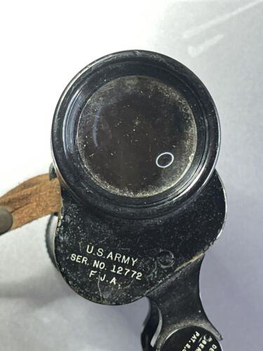Vintage WW2 US Army Wollensak 6X30 Field Binoculars In original Case Excellent - Picture 5 of 9