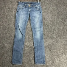 Hudson Jeans Womens 26 Skinny Medium Wash Cotton Stretch Flap Pockets