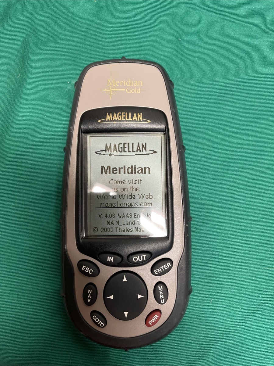 Magellan Meridian Gold Handheld GPS Receiver Hiking/Camping/Boating Battery  Op