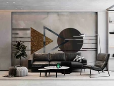 3D Flat Geometric Wallpaper Wall Mural Removable Self-adhesive Sticker3223