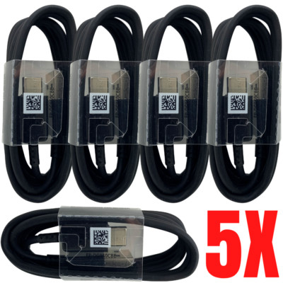 5Pack USB-C Type C Charger Charging Cable Cord 4Ft Lot For Samsung S10 S9 S8 LG
