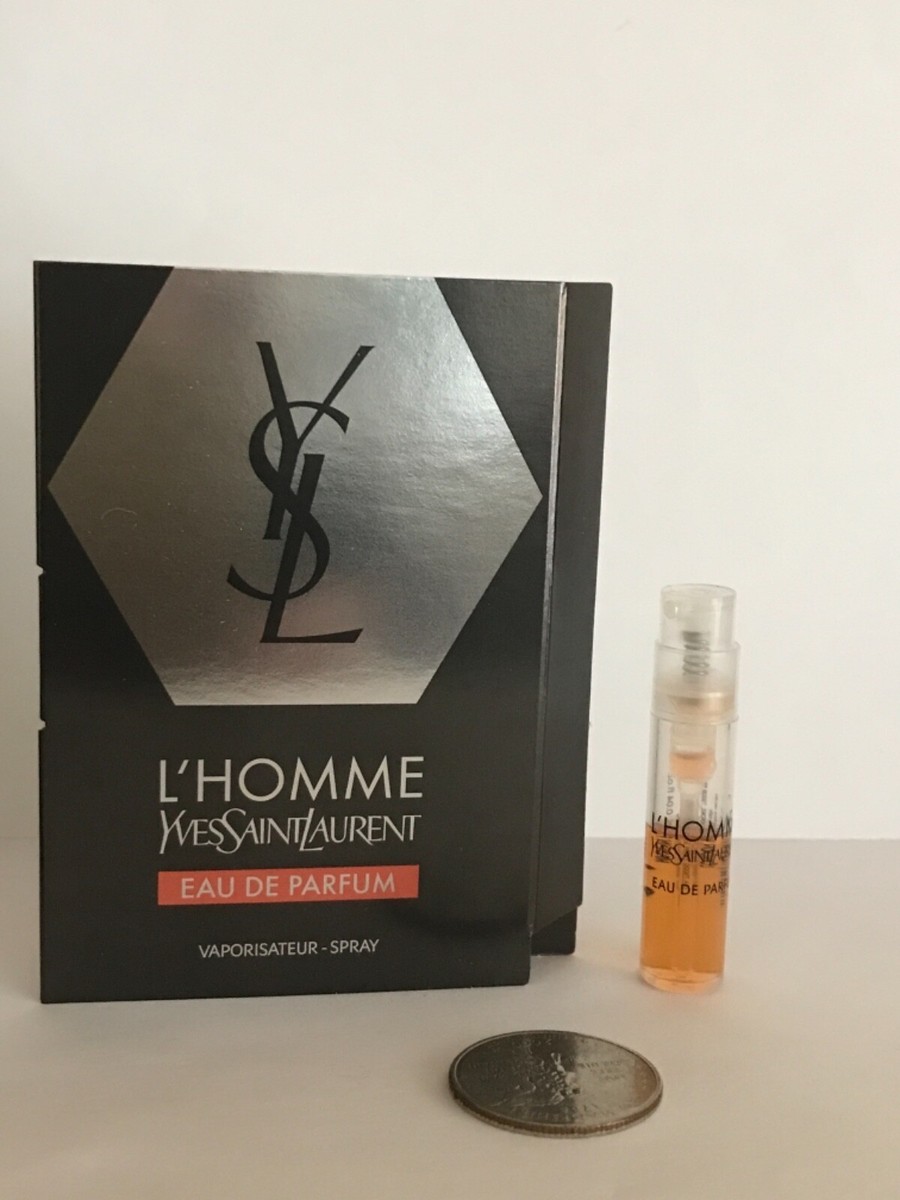 x2 YSL L'HOMME EAU DE PARFUM FOR MEN Sample Spray Vial 0.04 oz