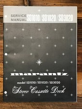 Marantz SD1010 SD1020 SD3020 Cassette Service Manual Original 