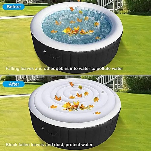 Inflatable Hot Tub Cover Lid Hot Tub Windproof Cover With Handle Outdoor Protect - Picture 6 of 6