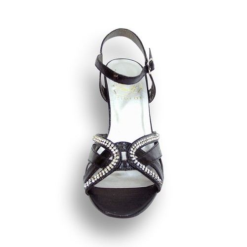 👠 FLORAL Leah Women's Wide Width Rhinestone Strips Wedge Sandals 👠 - Picture 5 of 15