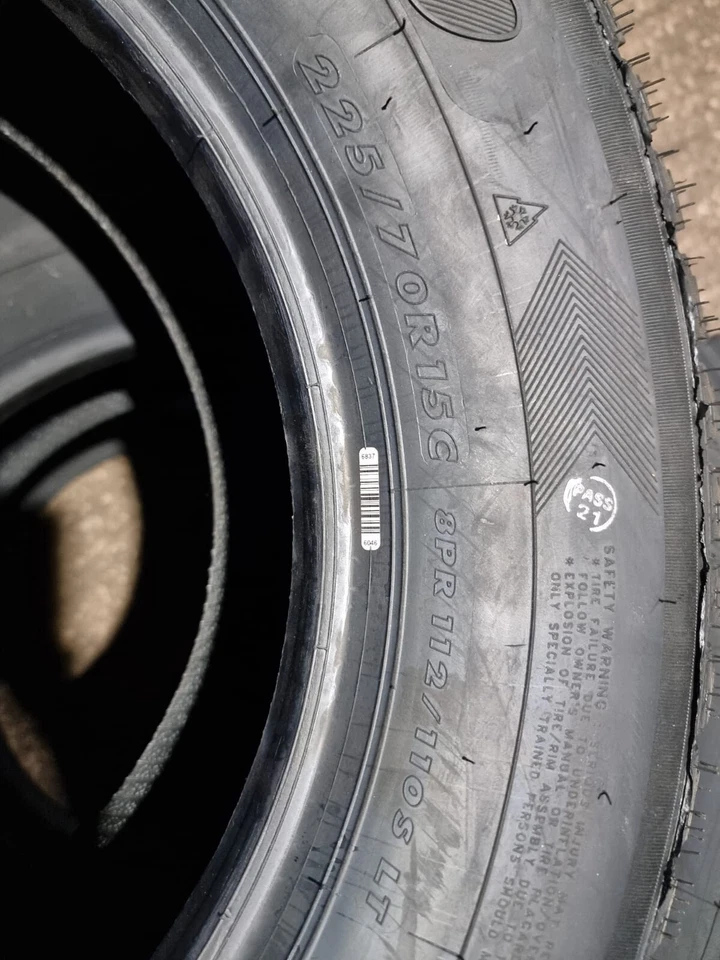 2x225/70R15C ANTARES  112/110S 8PR WINTER ❄️❄ ❄COMMERCIAL VAN GOOD GRIPPED TYRES - Image 4 of 4