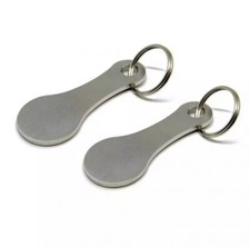 Portachiavi a moneta per carrello supermercato Kit 2 pezzi