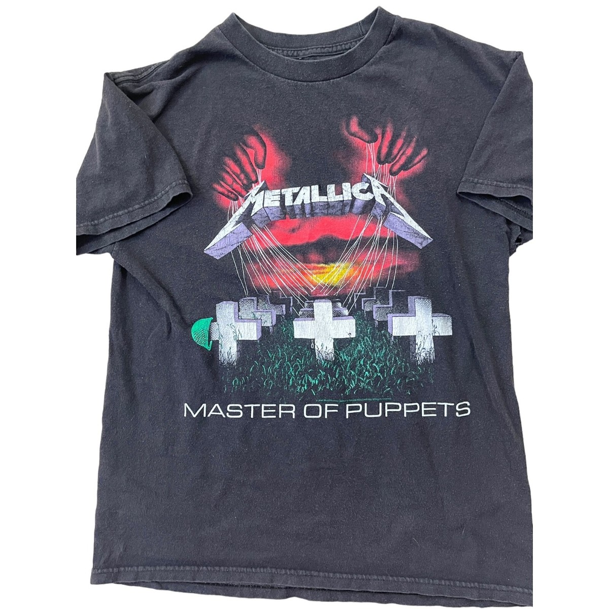 Metallica Master Of Puppets Official T-Shirt - Black Band Logo Tee For Men (Small-XXL)