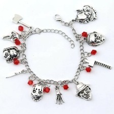Horror movie charm bracelet freddy Kruger IT michael myers jason chucky scream