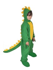 Dinosaurier grün 98 - 104 / 110 - 116 / 122 - 128 / 134 -140 Dino  Kinder Kostüm
