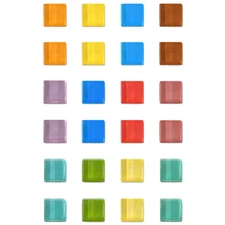 Wrapables Colorful Glass Cube Magnets (Set of 24)