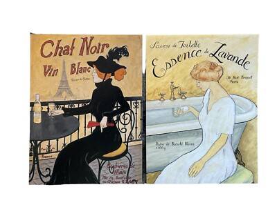 Chat Noir Vin Blanc Post Cards In Box  Excellent Signed R D Neque