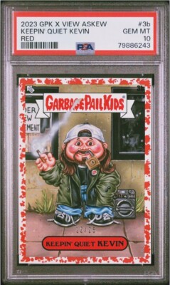 2023 Garbage Pail Kids GPK x View Askew 3b Keepin Quiet Kevin Red