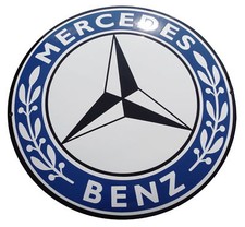 Plaque emaillée MERCEDES 50 cm - NEUF - garantie 10 ans insigne emblème