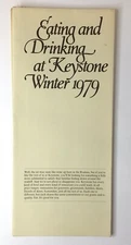 Winter 1979 Eating and Drinking at Keystone Colorado Ski Resort Brochure