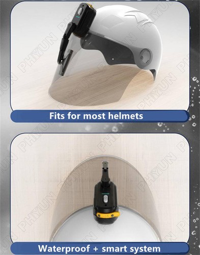 Motorcycle Helmet Electric Wiper Helmet Windshield Wiper with Adjustable Bracket - Picture 7 of 7