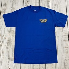 WWE HD 2014 SUMMER TOUR LOCAL CREW BLUE WRESTLING T-SHIRT ADULT SIZE MEDIUM M