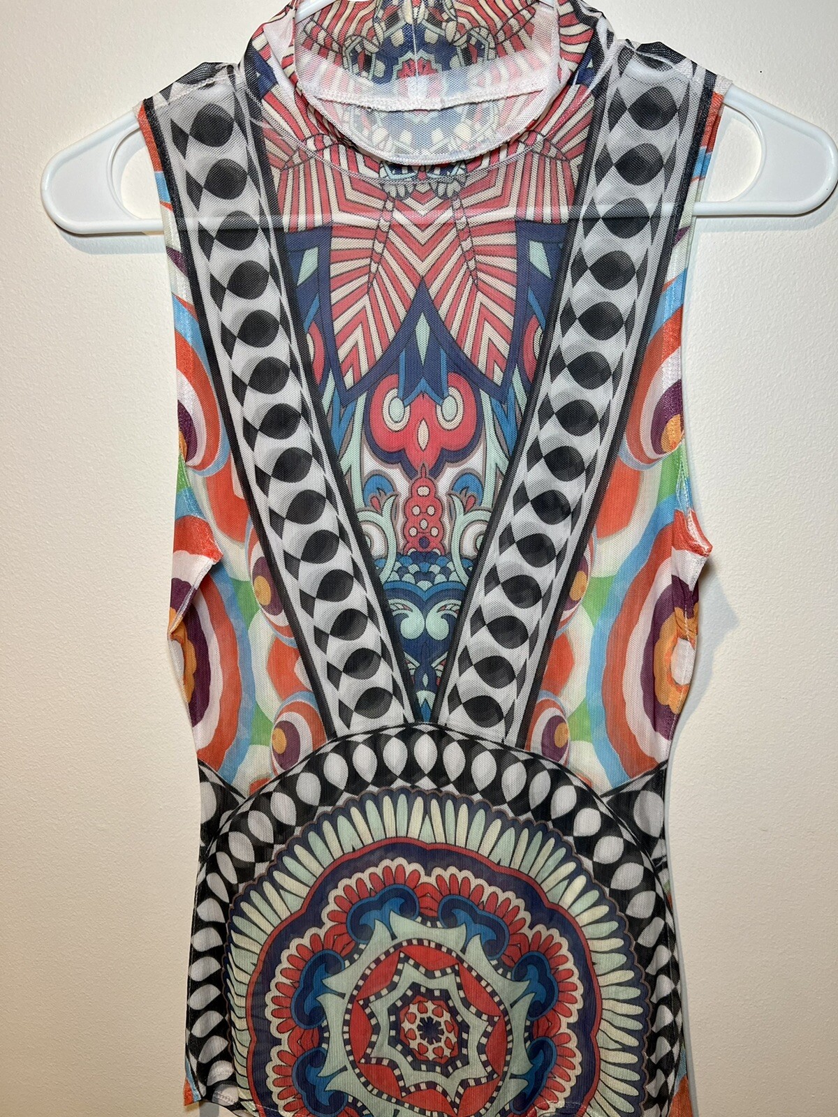 Mesh multi colored bodysuit.  Size medium - image 3