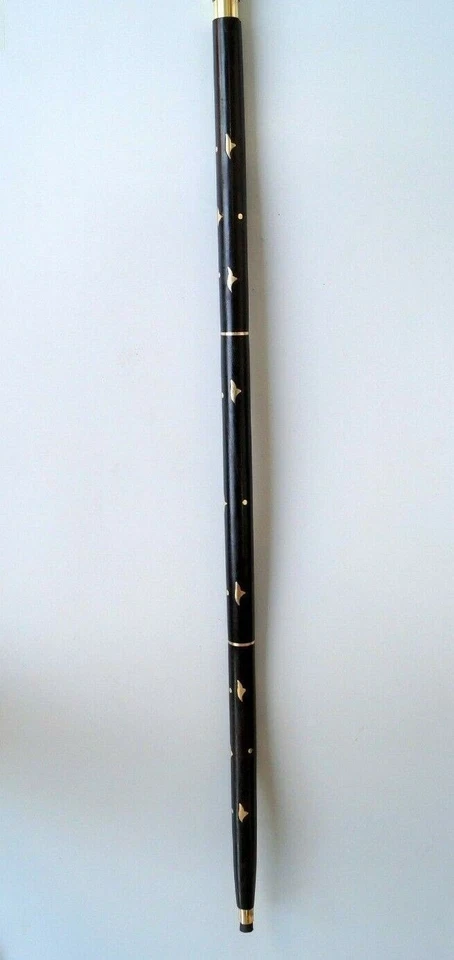 Bastón de madera con mango de cabeza de pájaro de diseño de latón macizo vintage bastón regalo Foto 4 de 4