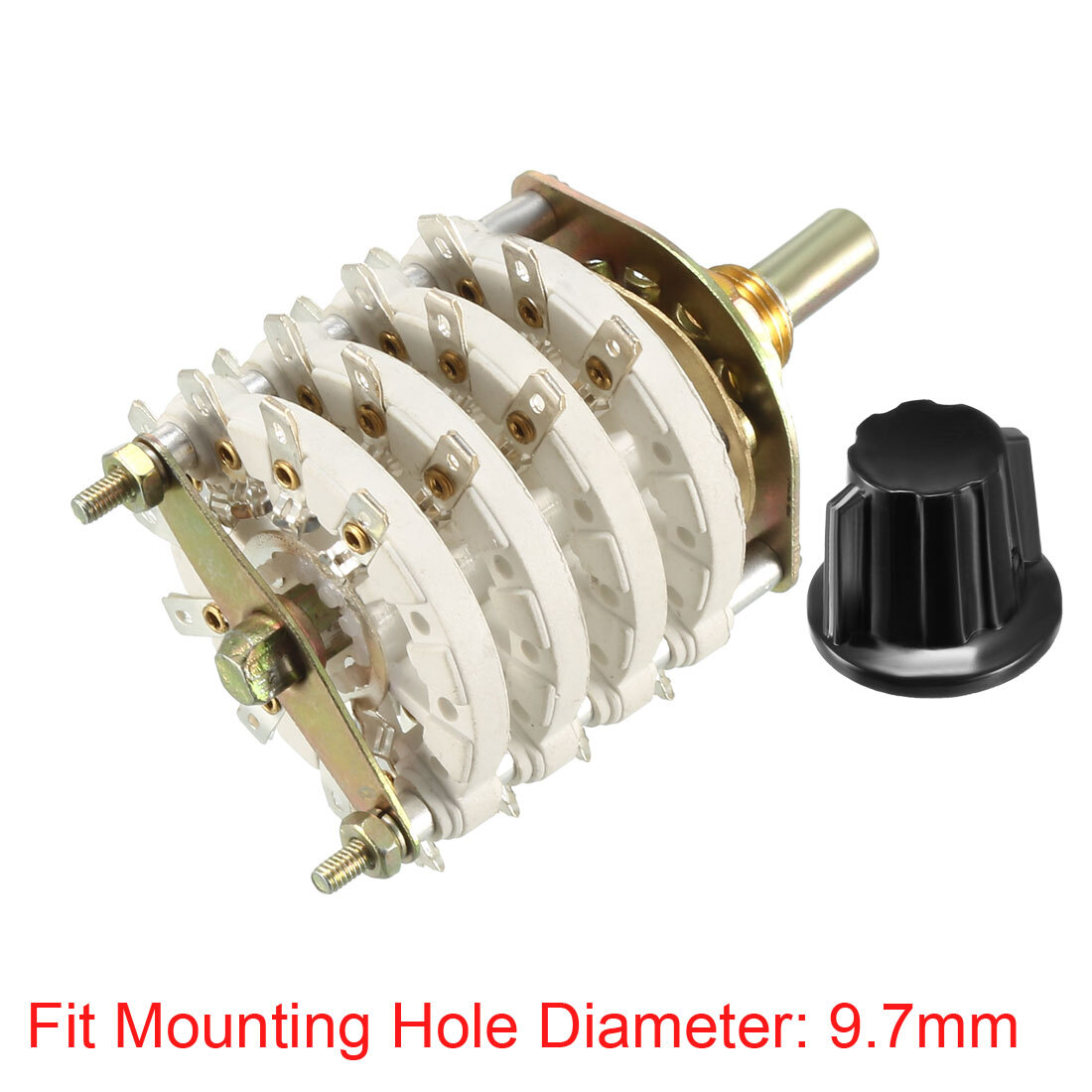 4P8T 4 Pole 8 Position 4 Deck Band Channel Rotary Switch Selector